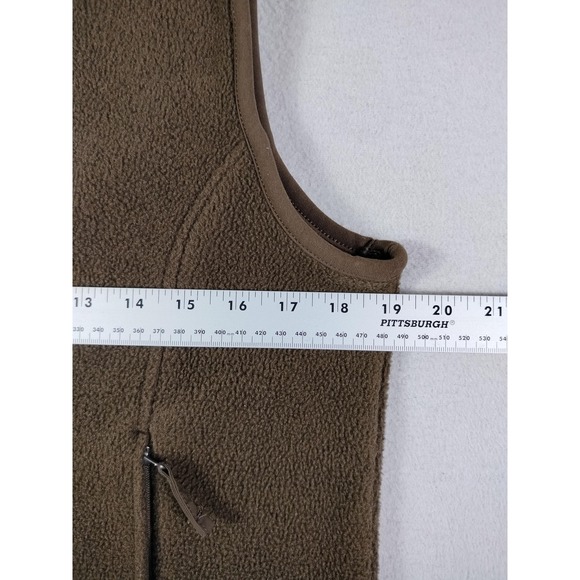 Vintage L.L.Bean Fleece Vest Womens Small Brown Polartec Hiking Gorpcore - Picture 10 of 11